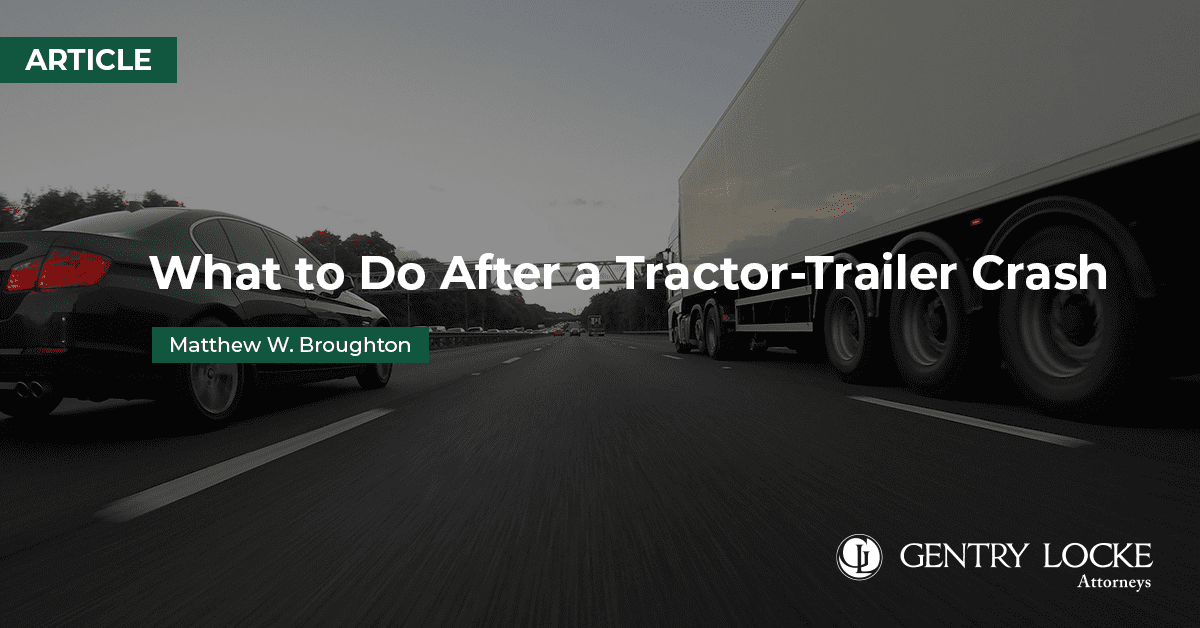 What to do After a Tractor Trailer Crash Article