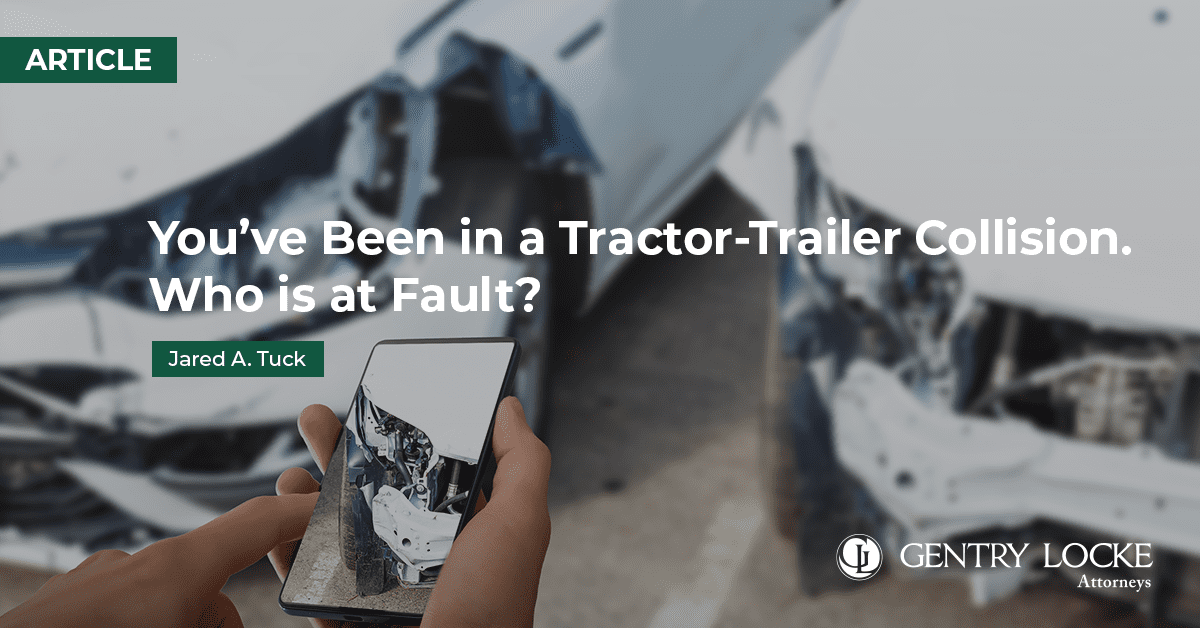 You've Been in a Tractor-Trailer Collision Article