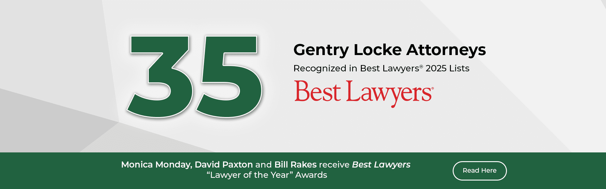 35 Recognized in Best Lawyers 2025 List - Gentry Locke Attorneys