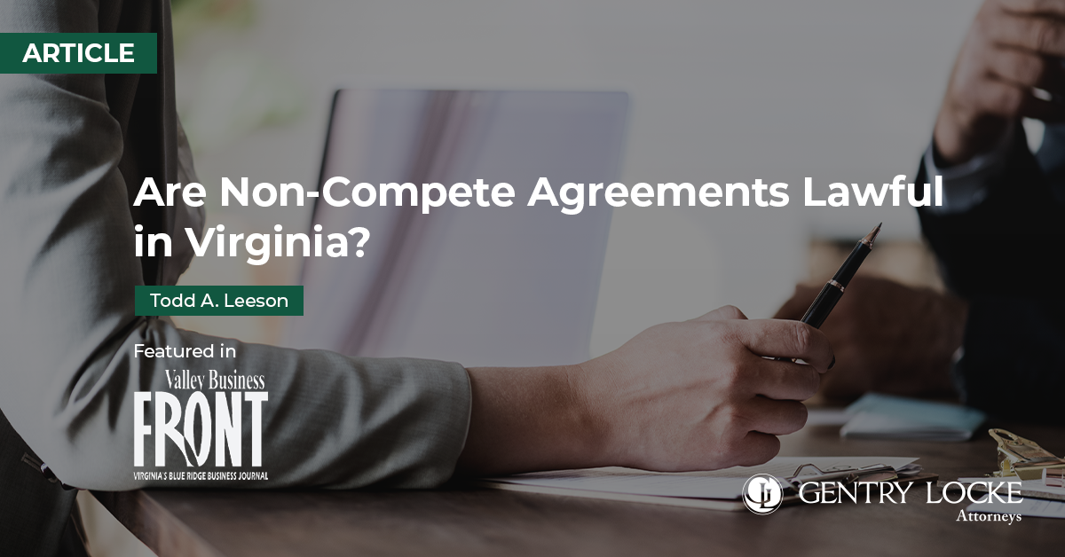 Non-Compete Agreement Article